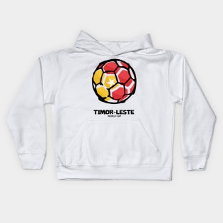 Timor Leste Football Country Flag Kids Hoodie